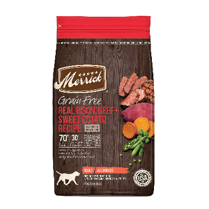 Merrick Grain-Free Real Bison, Beef + Sweet Potato Recipe